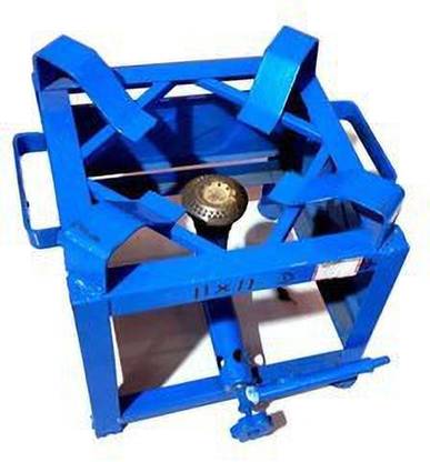 SORTED Commercial MS Gas Bhatti 11*11 inch, Chulha Hotel Canteen Burner,Use with care Iron Manual Gas Stove
