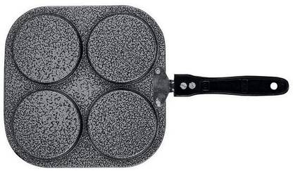 DEPISHA 4_in_1 Mini Uttpama Maker Pan Snack South Indian Cooking Vassels SK-281 Curry Pan 19 cm diameter 0.125 L capacity