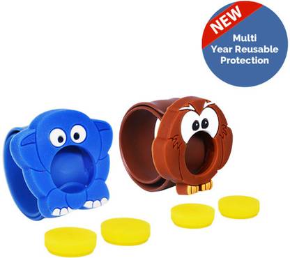 Safe-o-kid Appu & Ullu Mosquito Repellent Band with 4 Refills & 6 Anti Mosquito Patches