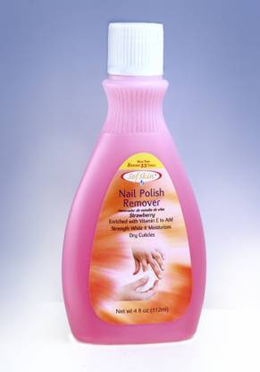 Sofskin Acetone Nail Polish Remover & Cuticles Moisturizer, Strawberry - 112 ml