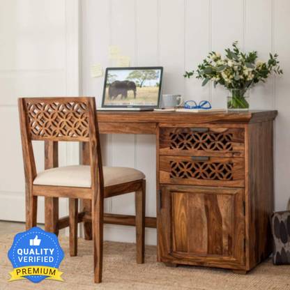 DriftingWood Sheesham Wood Writing Study Table for Home and Office | Study Desk Solid Wood Study Table