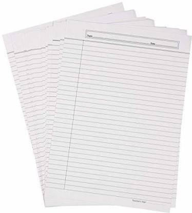 KRASHTIC Both Side Ruled A4 Size Color Paper for Class and Office Work Pack Of 100 Sheets Both Side A4 90 gsm A4 paper