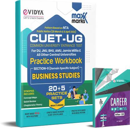 EVidya CUET-UG Business Studies 25 Practice Sets By Maxx Marks With Career Options After Class 12