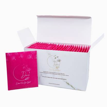 DAES Organic Cotton Pad for Medium Flow, soft biodegradable disposal bags Sanitary Pad