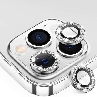Casesily Camera Lens Protector for Apple iPhone 12 Pro Sparkling Glitter Metal Ring Protector