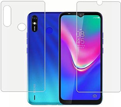 Casesily Front and Back Tempered Glass for Tecno Spark 4 Lite
