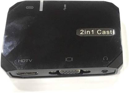 VRISH 2 in 1 Cast HDTV and VGA Converter Box || Cable and Wireless || Display Dongle Media Streaming Device