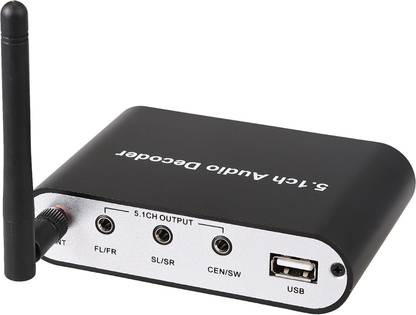 microware 5.1CH Digital Audio Decoder with Bluetooth Receiver and USB Disk Player Media Streaming Device