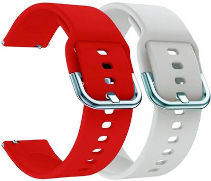 AOnes Pack of 2 Silicone 20mm Watch Strap with Metal Buckle for Amazfit Gts 2 Mini Smart Watch Strap