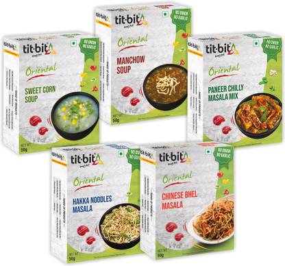 Tit-Bit NONG Manchow Soup, Corn Soup,Paneer Chilly, Hakka Noodles, Chinese Bhel Masala