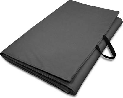 Dinetic PVC Leather Yoga Mat, 10MM Thick Yoga Mat and Exercise Mat with Carrying Strap Grey 12 mm Yoga Mat