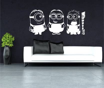 MINIDECOR 125 cm Despicable Me - Minions Cartoon Character Self Adhesive Sticker