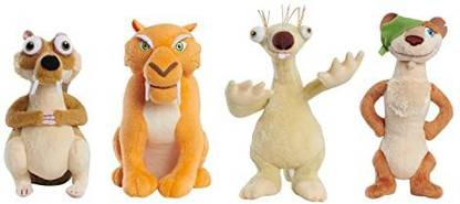 Just Play Age Collector Plush Set - Ice Age 4 Bean Plush Multi-Color 7 inches  - 7 inch
