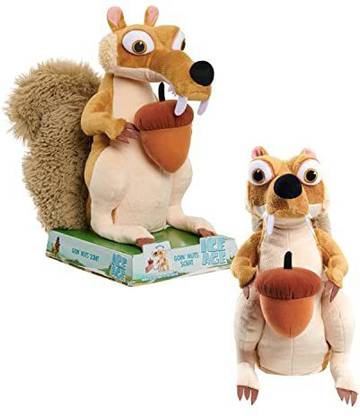 Just Play Ice Age Goin Nuts Scrat Plush - Ice Age 4 Goin Nuts Scrat Feature Plush Brown  - 8 inch