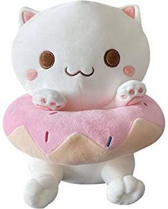 aixini Cute Plush Donut Cat Stuffed Animal, Super Soft Kawaii Cat Kitten Plushies  - 10 inch