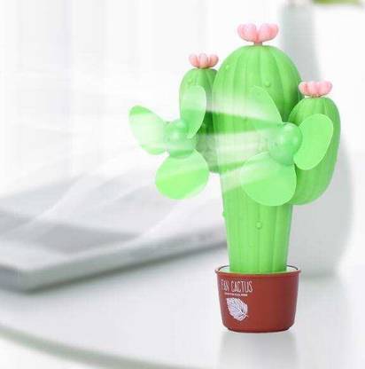 TECHGEAR Double Headed Cute Cactus Hand Press Cactus Mini Fan Double Headed Cute Cactus Hand Press Cactus Mini Fan USB Fan