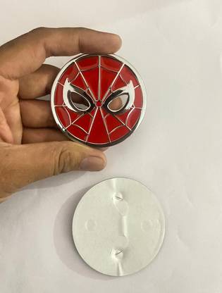 Auto MT Spiderman CHROME RED Logo 6.6 x 6.8cm Car Metal Emblem 3D Badge Sport Sticker Vehicle Tool Kit