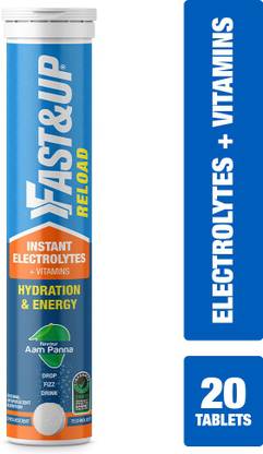 FAST&UP Reload Hydration & Energy Drink With Electrolytes-Effervescent Tablets-Aam Panna Hydration Drink