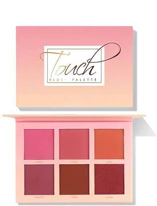 DMELLO Pro Touch Blusher Palette ,6 Color Touch Cheek Blush