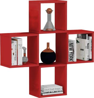 akiara Engineered Wood Open Book Shelf