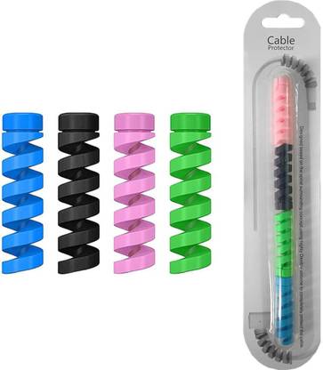 Kelso Lightning Charger Spring Cable Saver Protector (Pack of 1/4 Pieces) Cable Protector