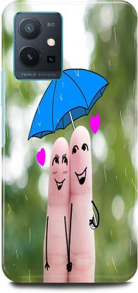 play fast Back Cover for OPPO A96, CPH2333 LOVE, FINGERS, COUPLE, UMBRELA, ART