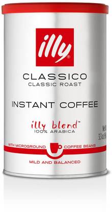 Illy Blend 100% Arabica Roasted Instant Round Coffee Tin, 95g Instant Coffee