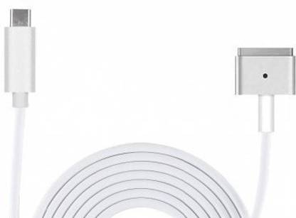 microware Magnetic Charging Cable 1.5 m Type C to Magnetic Charging Cable T-Tip Cable Compatible with MBook Air Pro