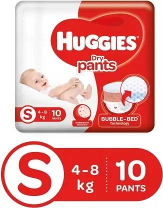 Huggies DRY PANTS BUBBLE-BED SMALL S - 10 DIAPERS - S