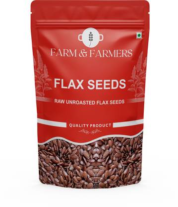 Farm & Farmers Flax Seeds|Alsi Seeds-100grams Premium Raw Flax Seeds for Weight Loss, Diet Food Brown Flax Seeds
