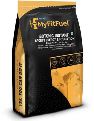 MyFitFuel Isotonic Instant Sports Energy Hydration+ BCAA, EAA, 17 Ingredient- 1.5kg Orange Nutrition Drink
