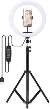 Treadmill Ring Light with 7ft Tripod Stand - New 10 Inches Big LED Ring Light with 6 feet Ring Flash