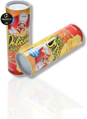AMACO Potato Chip Snake In a Cane Gag Gift Prank Spring snake in a empty chips box Gag Toy /Potato Chip Snake In A Can Gag Gift Prank LargeSize Funny Scary Shock Halloween GT-SO-47849 Snake In A Potato Chips Magic Kit Gag Toy