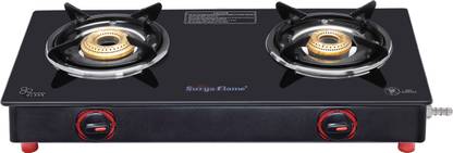 Suryaflame Smart PNG (Pipeline Gas Stove) 2 YearDoorstep Service Glass Manual Gas Stove