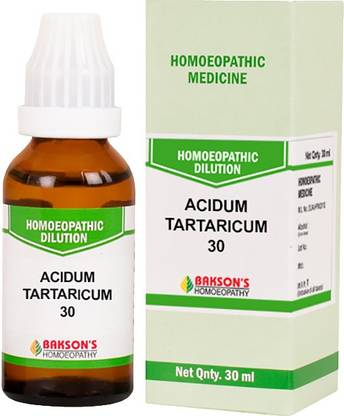 Bakson's Homoeopathy Acidum Tartaricum 30 Dilution