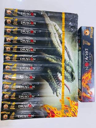 The Craft Store Black fire Dragon Natural Fragrance Mosquito Repellent Incense Sticks (120) NATURAL