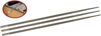 DUMDAAR 3Pcs Set 4mm Round Bearing Steel Sharpening Chainsaw Saw Chain Files Sharpener Knife Sharpening Steel