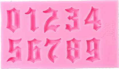 BakeGuru Gothic Numbers Silicone Fondant & Gum paste Mould 1