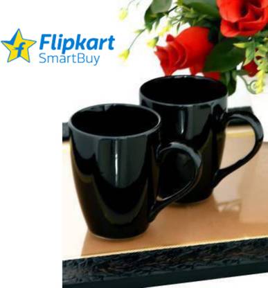 Flipkart SmartBuy Ceramic Black Glossy Milk Coffee Tea for daily use Ceramic Coffee Mug