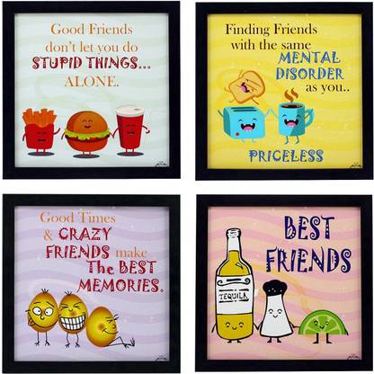 Indianara Friendship Quote Art Prints Indr1165 Digital Reprint 8.7 inch x 8.7 inch Painting