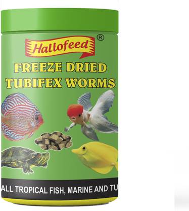 Hallofeed SPECIAL TUBIFEX WORMS 12gm Sea Food 0.012 kg Dry Adult Fish Food