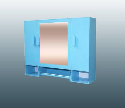 WINACO Monalisa Sky Blue Bathroom Cabinet Fully Recessed Medicine Cabinet