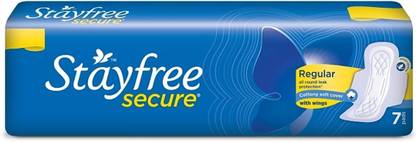 STAYFREE Secure Cottony Soft Regular (Pads - 7) - Pack of 1 Sanitary Sanitary Pad
