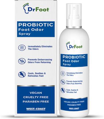 Dr Foot Probiotic Foot Odor Spray Helps to remove Feet & Shoes Worst Odors - 100ml Odour Control