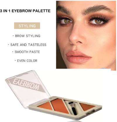 KA-KAIASHA 3 IN 1 MATTE FINISH EYEBROW PALETTE (PACK OF 1) 10 g