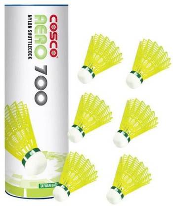 COSCO AERO 700 Nylon Shuttlecock Nylon Shuttle  - Yellow
