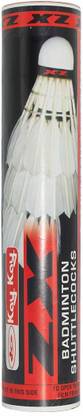 TRIUMPH Shuttlecock Feather, Shuttlecock Set, Badminton shuttlecocks, Pack of 10pc Feather Shuttle  - White