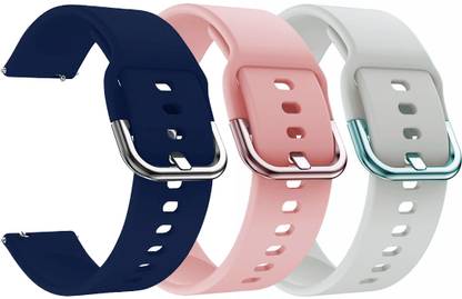 AOnes Pack of 3 Silicone Belt Watch Strap with Metal Buckle for Noise Arc Smart Watch Strap