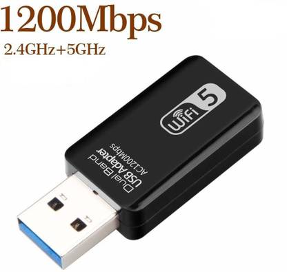 microware 1200Mbps Dual Band 5G Wireless Nano USB WiFi Adapter USB Adapter