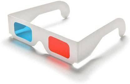 Anaglyph 3D Paper Glass 1 pcs. वीडियो ग्लासेस